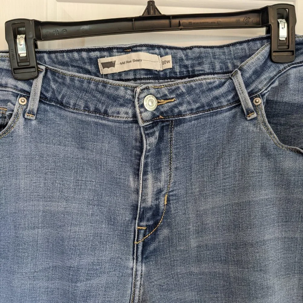 LEVI'S Mid Rise Skinny Plus Size 20W - Picture 2 of 8